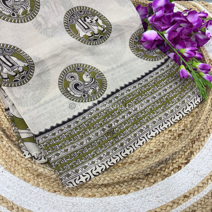 Pure Kalamkari Cotton Saree - VVPKC002