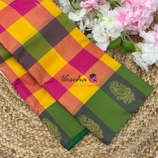 Pazhum Palamum checks - Semi Silk Sarees - VVSSS003