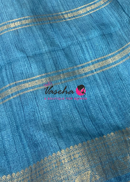 Semi Art Silk Saree - Green  & Blue Shade - VVSAT002