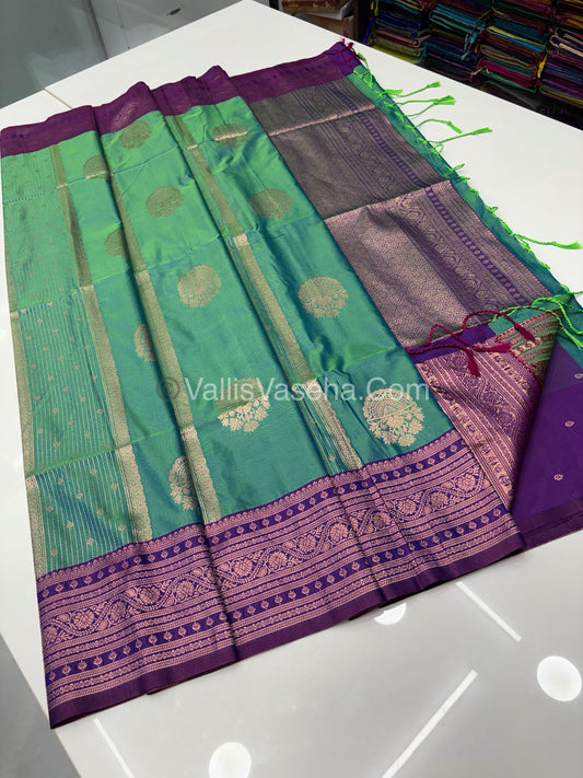 Semi Soft Silk - Pine With Purple Shade -VVSSS031 - 6
