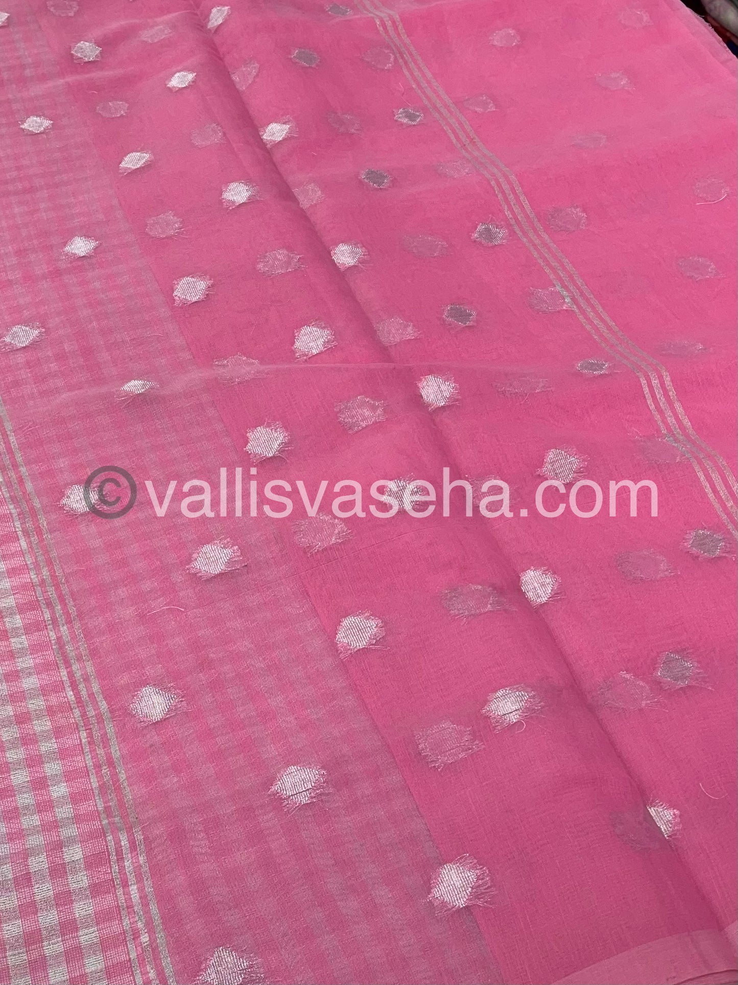 Nayanthara Inspired Checks Tissue Sarees | Nayanthara Hit Design |- VVNTS001 - Pink Shade