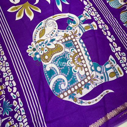 Budget Friendly Sarees - Casual Wear Sarees - Crackle Silk - VVCS002