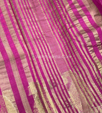 Semi Tussar Silk - Small Mango - Pink Shade - VVSTS002