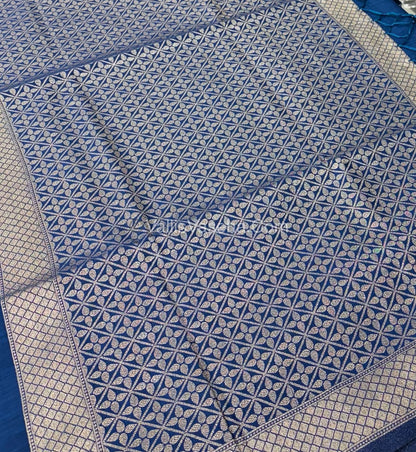 Banarasi - Heritage Silk - Semi Kathan Silk -  Blue Shade - VVBHS007