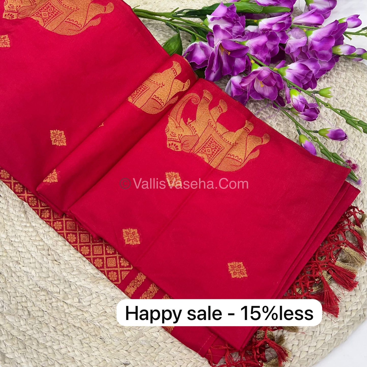 Mulberry Semi Silk - Red Shade - VVMSS001
