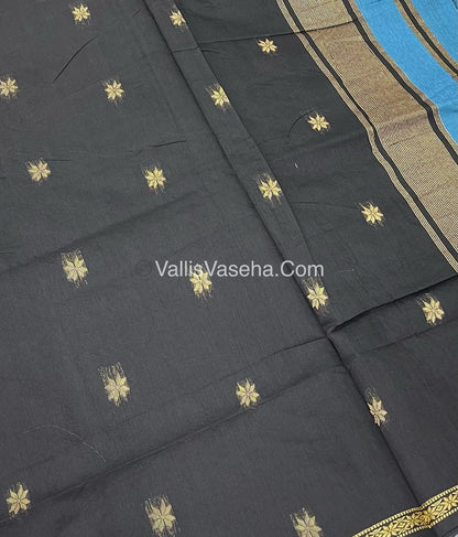 Semi Maheshwari Silk Cotton Saree - VVMSC002