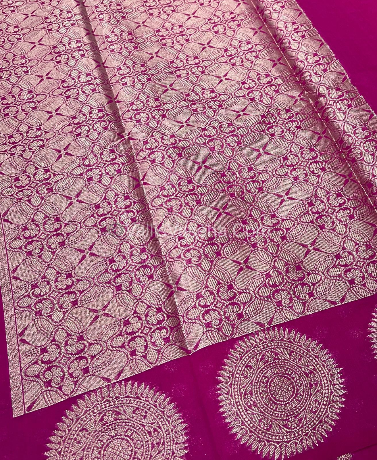 Banarasi Georgette Saree - Pink Shade - VVBGS001