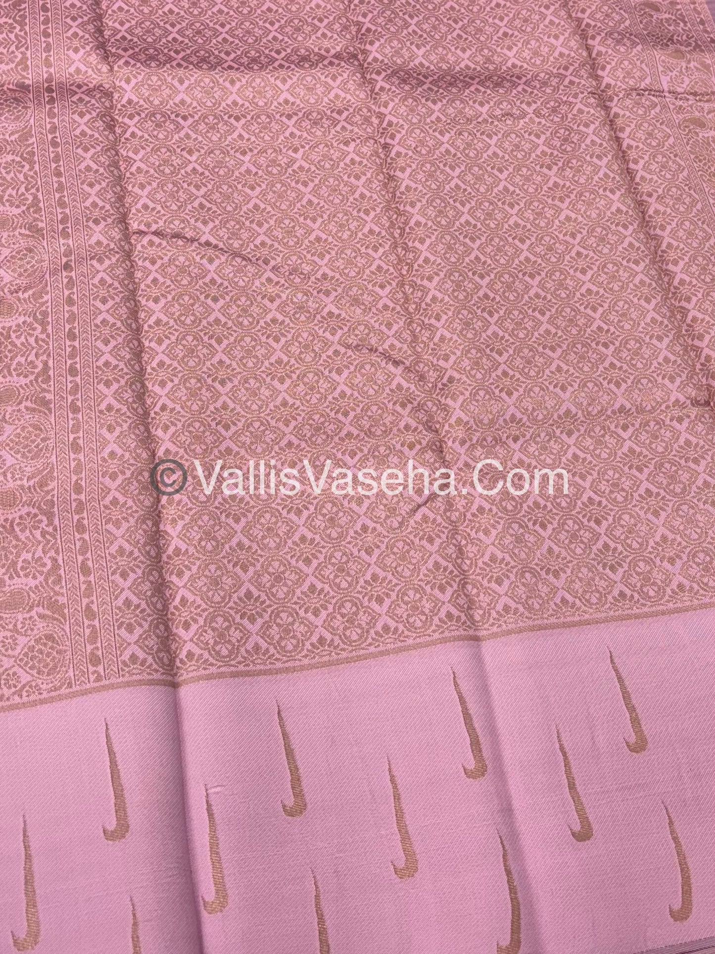 Kanchi Semi Silk - Pink with Pink  - VVKSS001