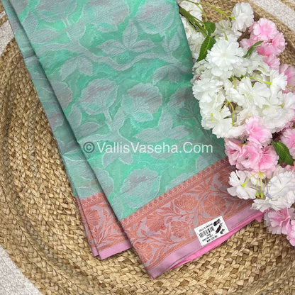 40% less - Offer Saree - Semi Banarsi Silk Saree - VVDS006