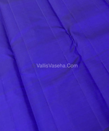 Pure Vintage Kanchipuram Silk Saree  - 8 Kol Weaving - Blue Shade - VVPS019