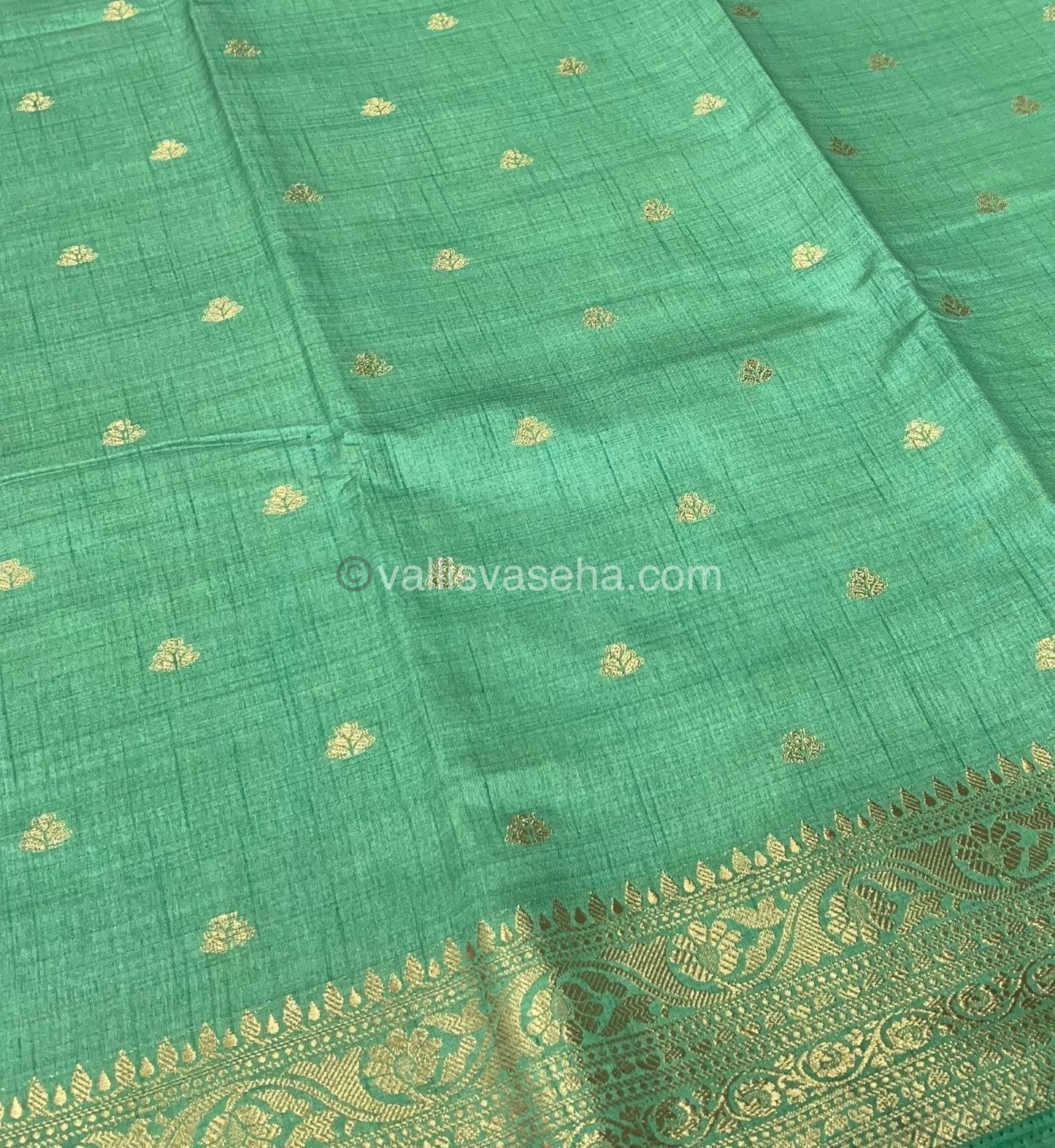 Semi Tussar Silk Saree - Pastel Green Shade - VVSTS008