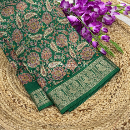 Casual Wear - Fancy Viscose Mulberry Silk  - Green  Shade - VVFMS001