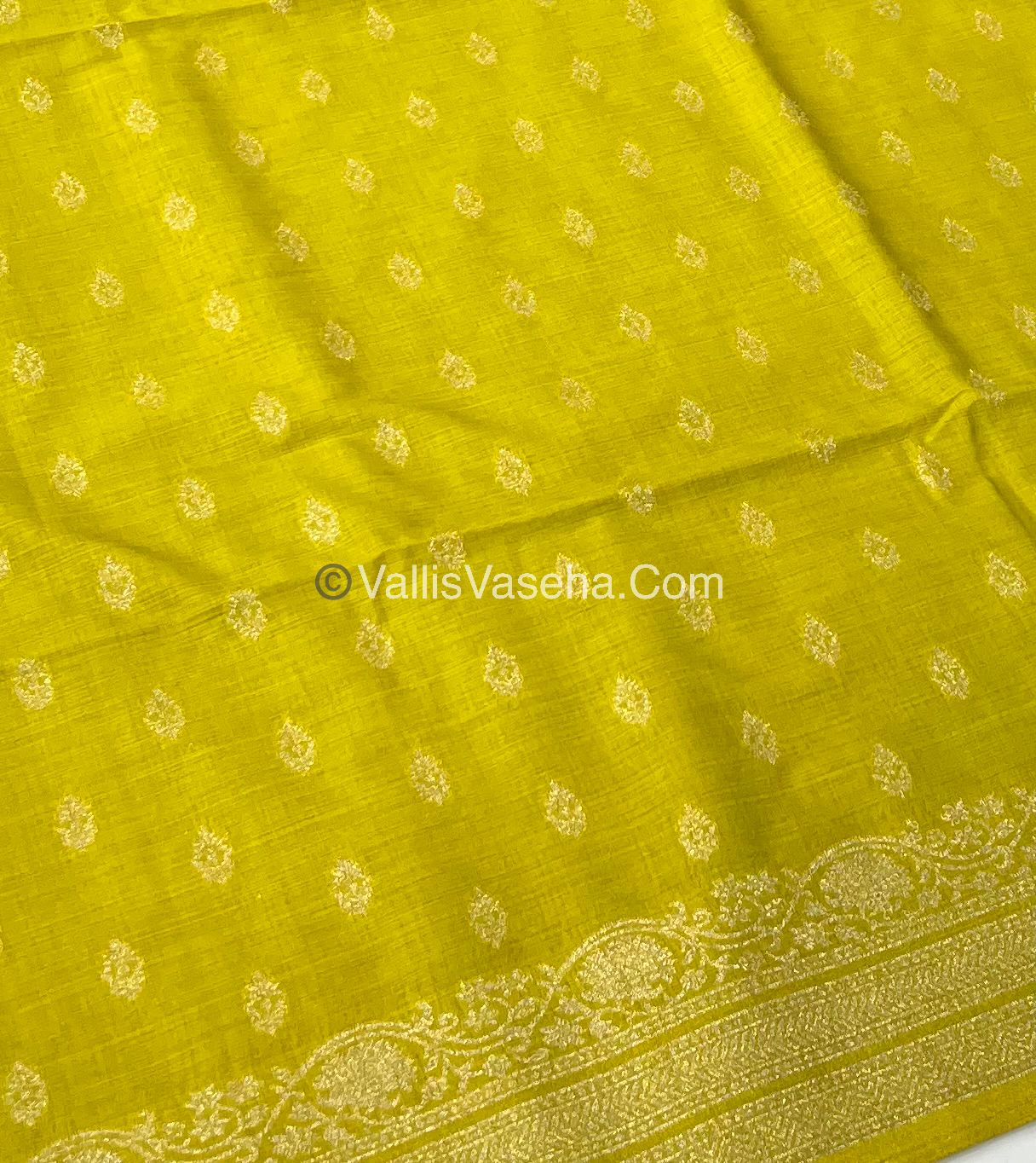 Banarasi - Heritage Silk - Semi Kathan Silk - Yellow Green Shade - VVBHS006
