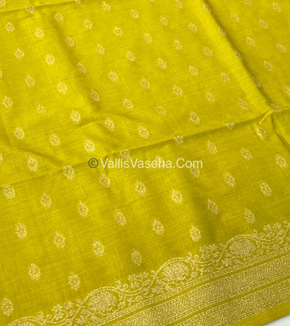Banarasi - Heritage Silk - Semi Kathan Silk - Yellow Green Shade - VVBHS006