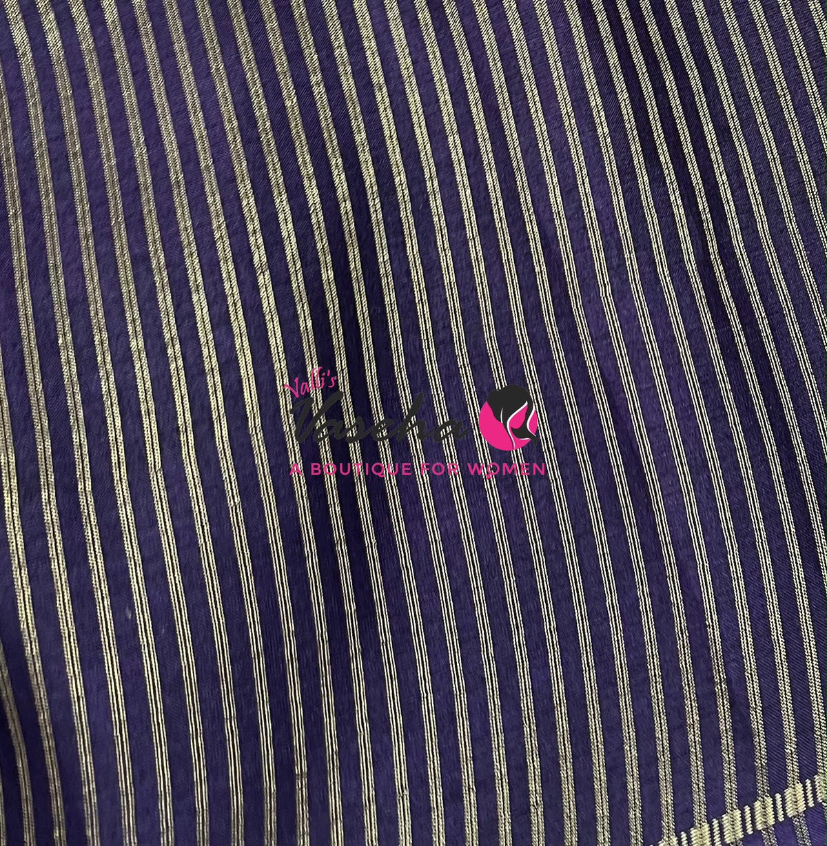 Semi Matka Tussar Silk Saree | Double Blouse | Purple Shade |VVSTS052