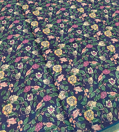 Semi Chanderi Saree - Merunish Brown Shade - VVSCS004