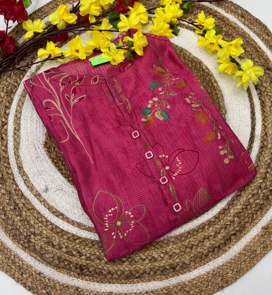 Ready Made - Nye Viscose Silk  - Anarkali Kurti - VVRK008