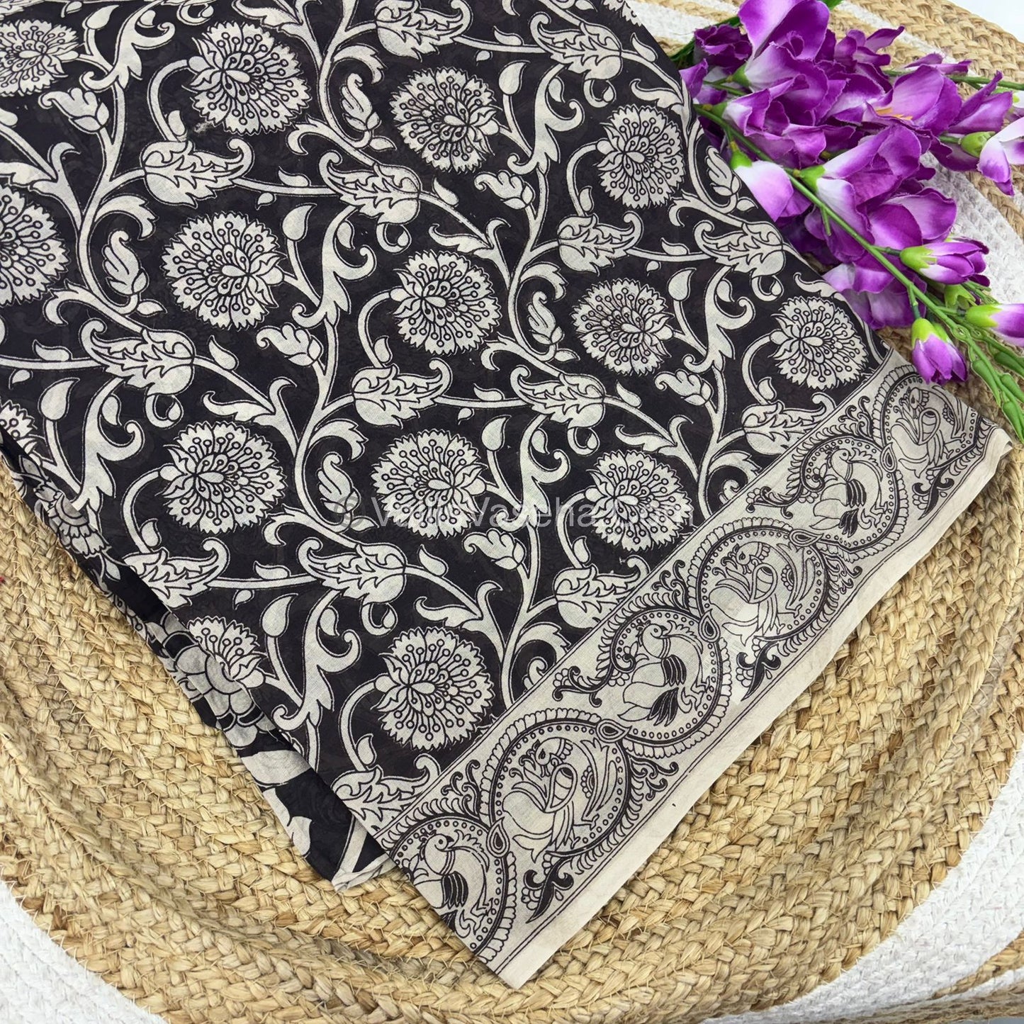 Pure Kalamkari Cotton Saree - VVPKC002