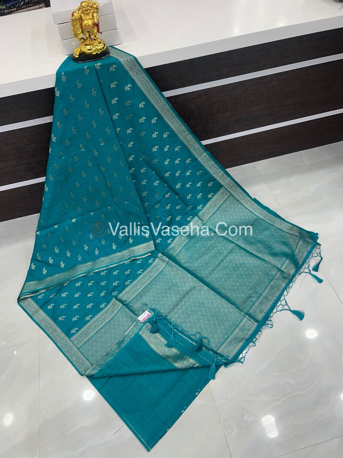 Banarasi - Heritage Silk - Semi Kathan Silk - Ramar Blue Shade - VVBHS003
