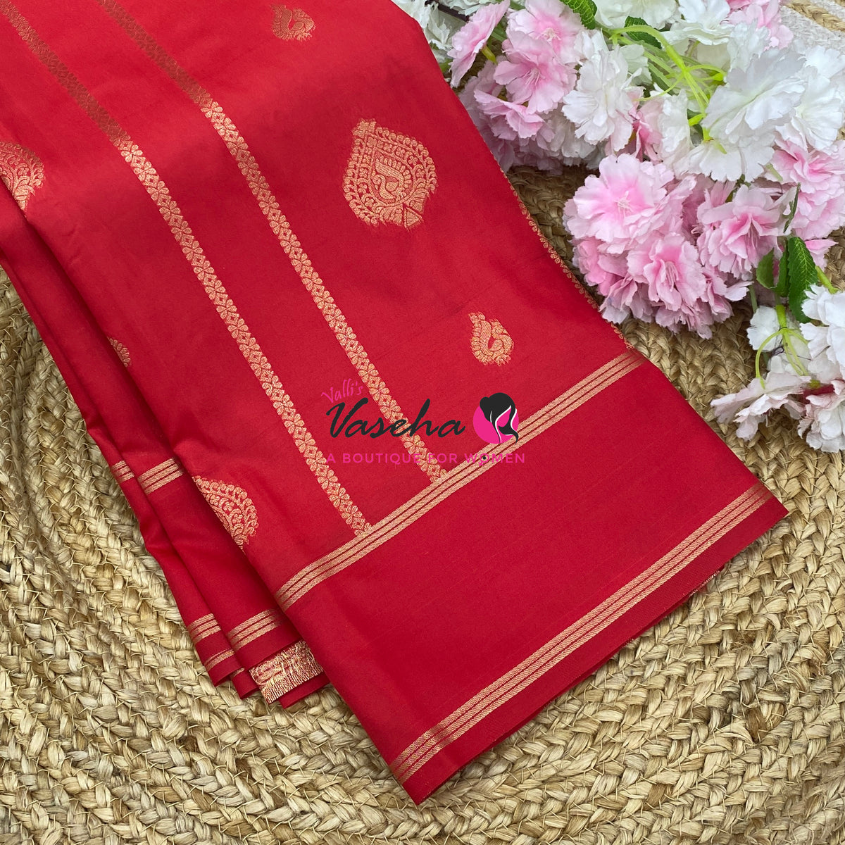 Semi Soft Silk  - Red Shade - VVSSS043