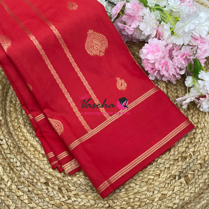 Semi Soft Silk  - Red Shade - VVSSS043