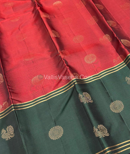 Half Mix - Pure Soft Silk Saree - Long Retta Petta Border with Butta - VVPSS050
