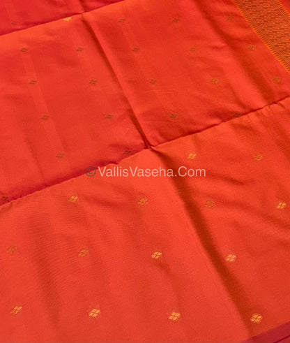 Semi Soft Silk - Border less - Orange Shade -VVSSS023