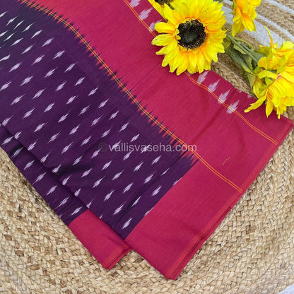 Ikkat Mercerised Cotton Saree - VVIKS001