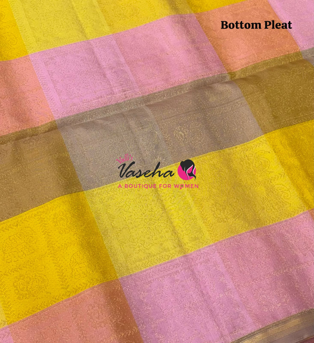 Pure Soft Silk Saree - Partly Pallu -  Half & Half Saree - Pink  - VVPSS088