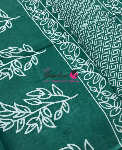 Pure Soft Mul Mul Cotton Sarees - Hand Block Prints - VVMMC011