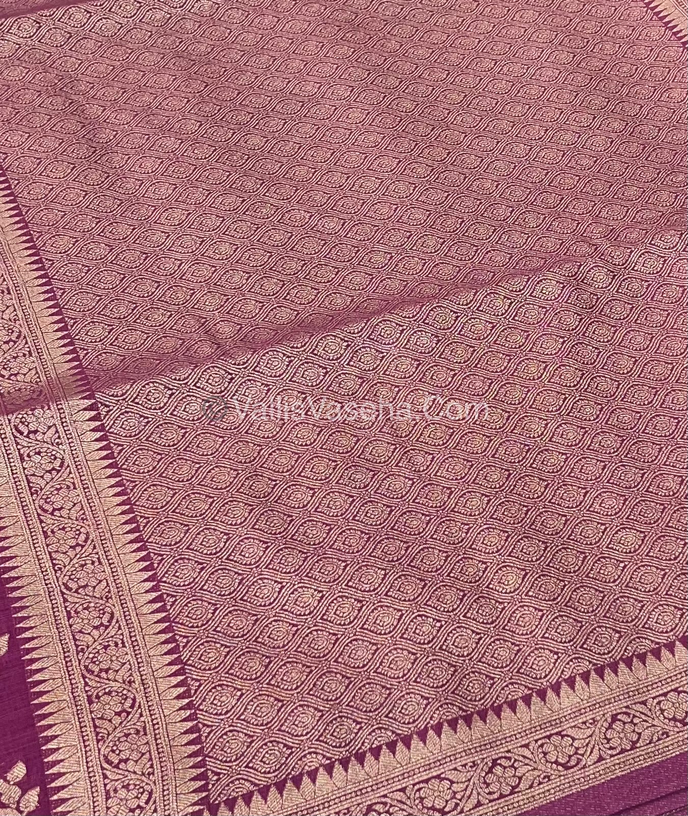 Banarasi - Heritage Silk - Semi Kathan Silk - Dark Onion Pink Shade - VVBHS003