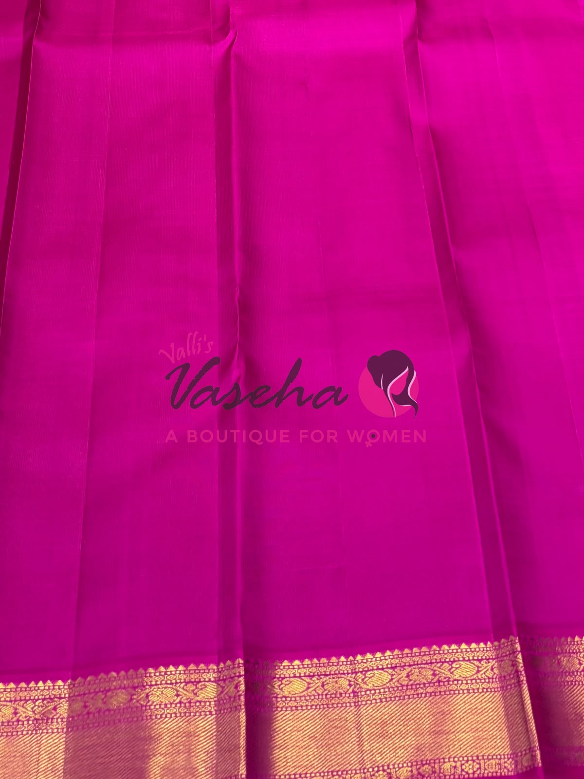 Pure Kanchipuram Silk Saree - Purplish Pink & Pink Combo  - VVPS025