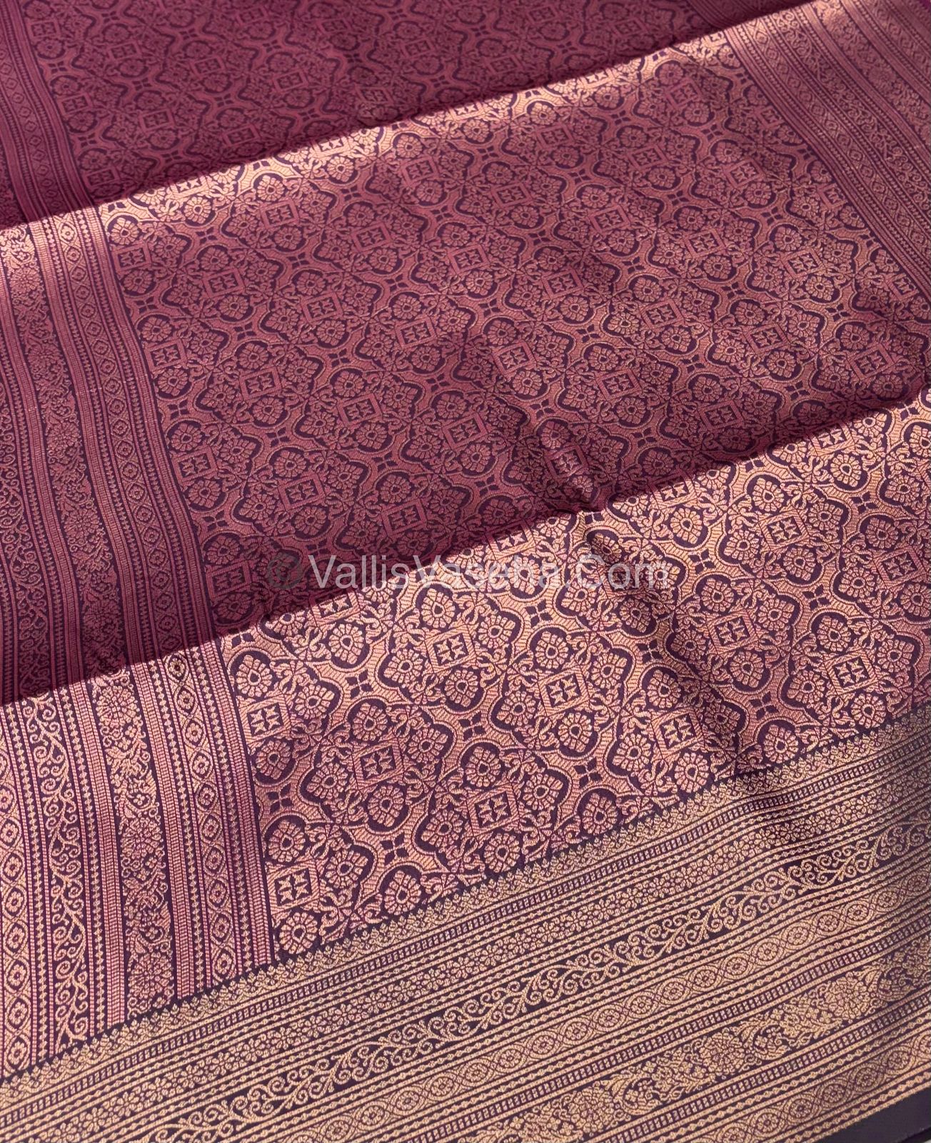 Semi Soft Silk - Purple With Purple Shade -VVSSS032 - 4