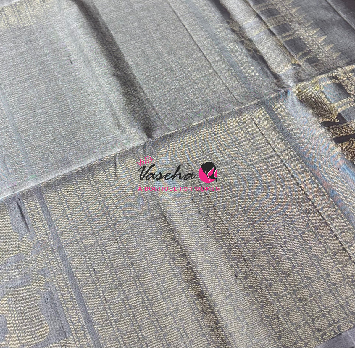 Pure Soft Silk Saree - Violet & Grey Combo - VVPSS111
