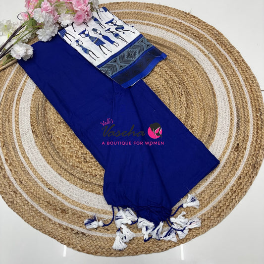Budget Friendly Sarees - Casual Wear Sarees - Khadi Cotton Sarees - VVKCS028