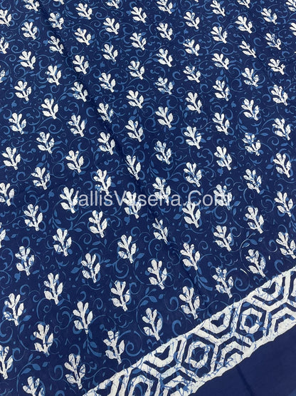 Pure Soft Mul Mul Cotton Sarees - Hand Block Prints - VVMMC008