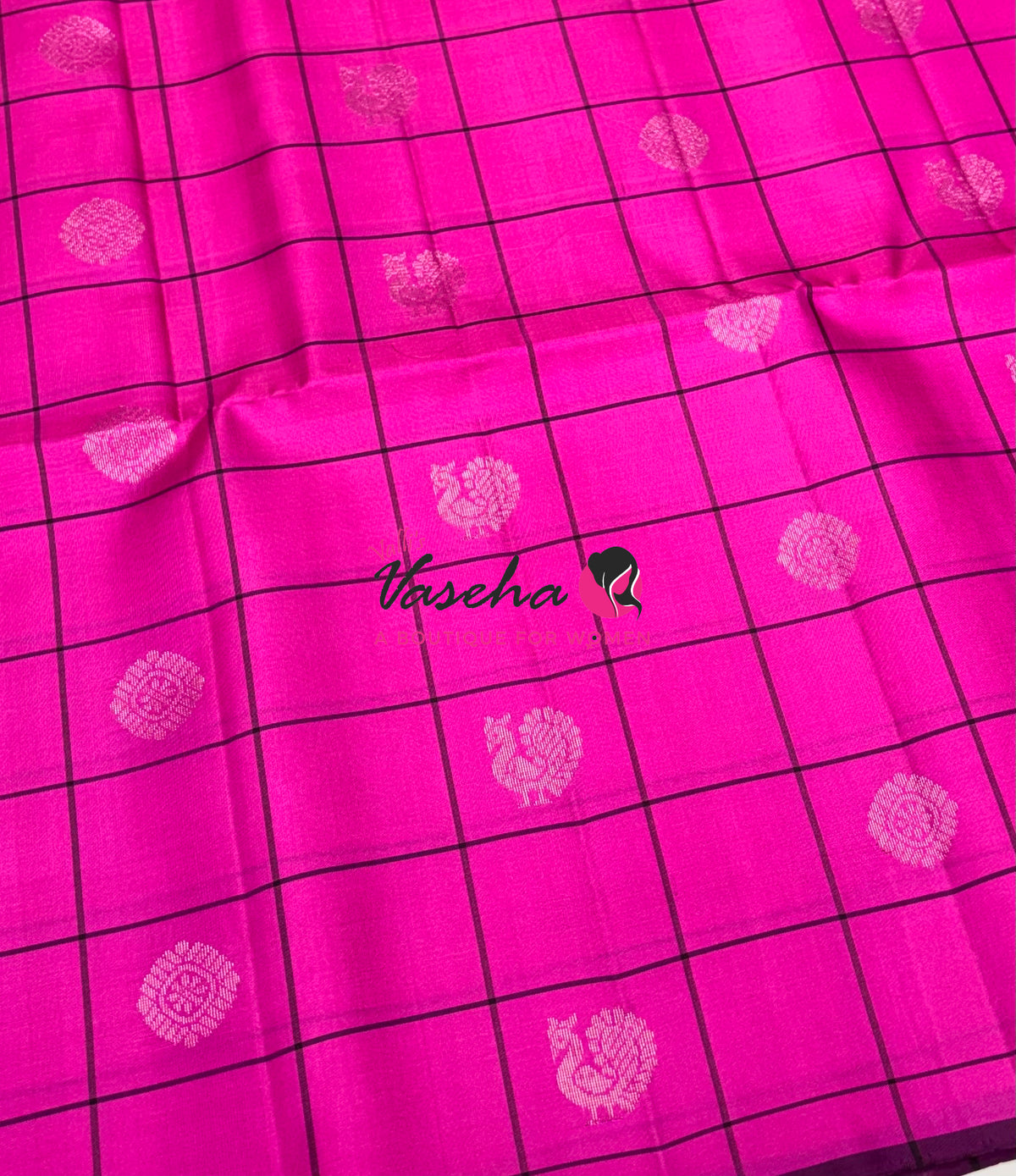 Pure Soft Silk Saree - Pink & Wine Brown Shade - VVPSS055