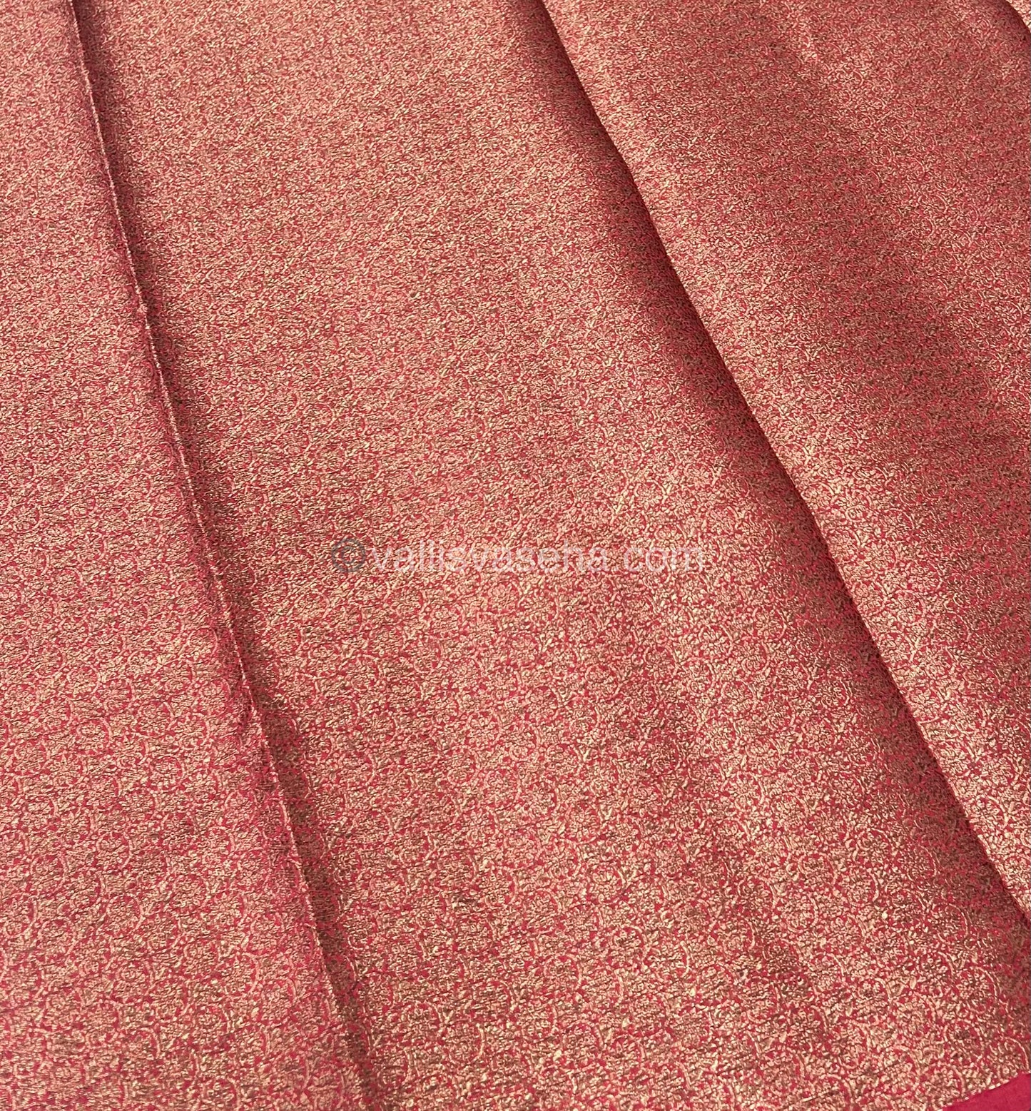 Bamboo Silk Saree  - Navy Blue with Red Shade - VVBSS001