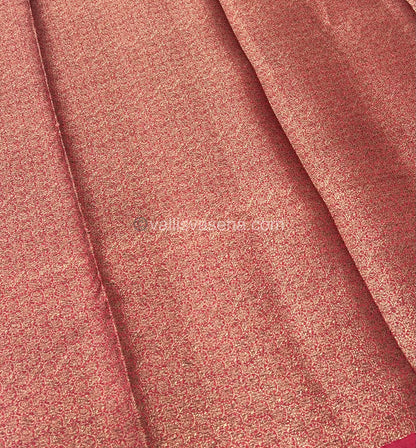 Bamboo Silk Saree  - Navy Blue with Red Shade - VVBSS001