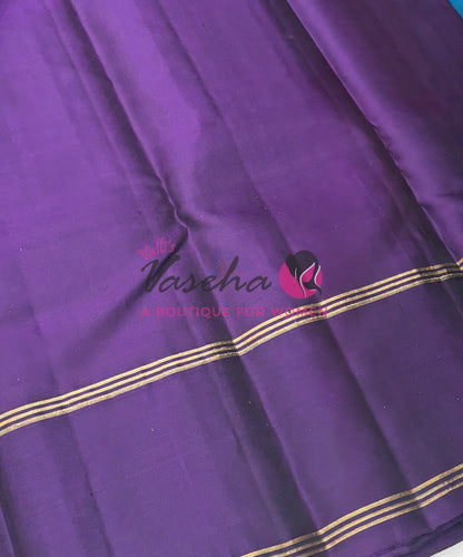 Half Mix - Pure Soft Silk Saree - Long Retta Petta Border with Butta - VVPSS105