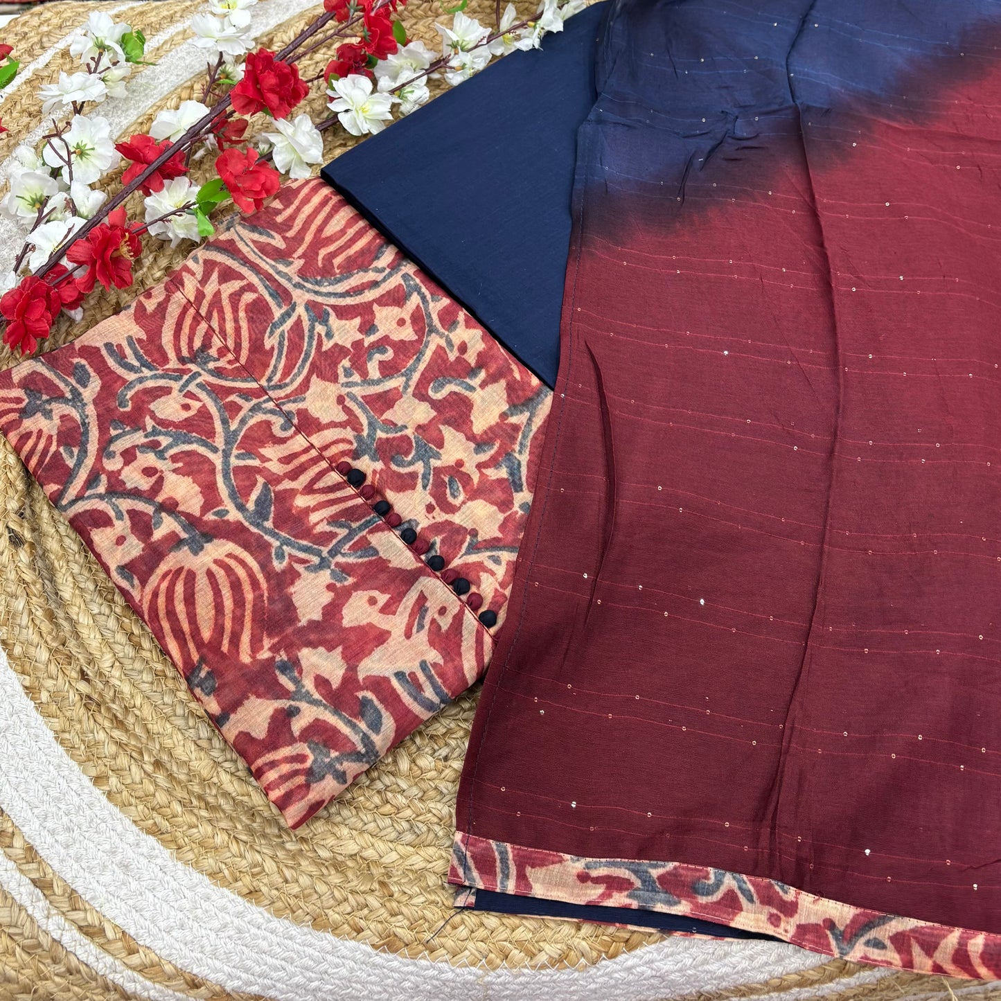 Salwar Material - Chanderi  Mixed Cotton - VVUSM015