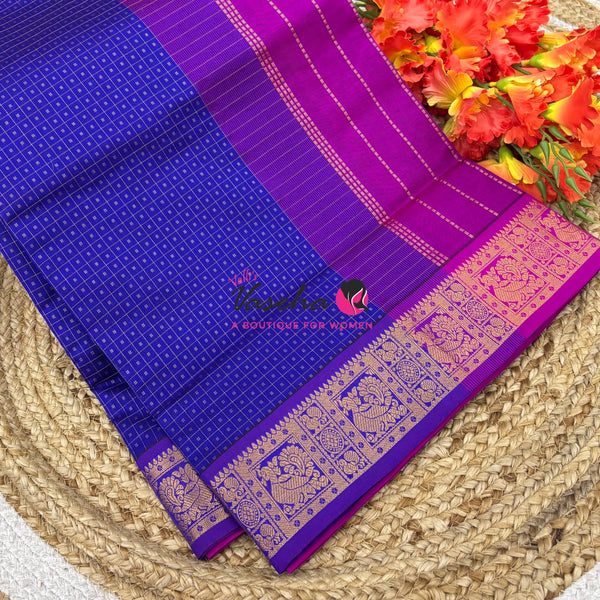 Semi Silk Cotton Saree | Lakshadeepam  |VVSSC009