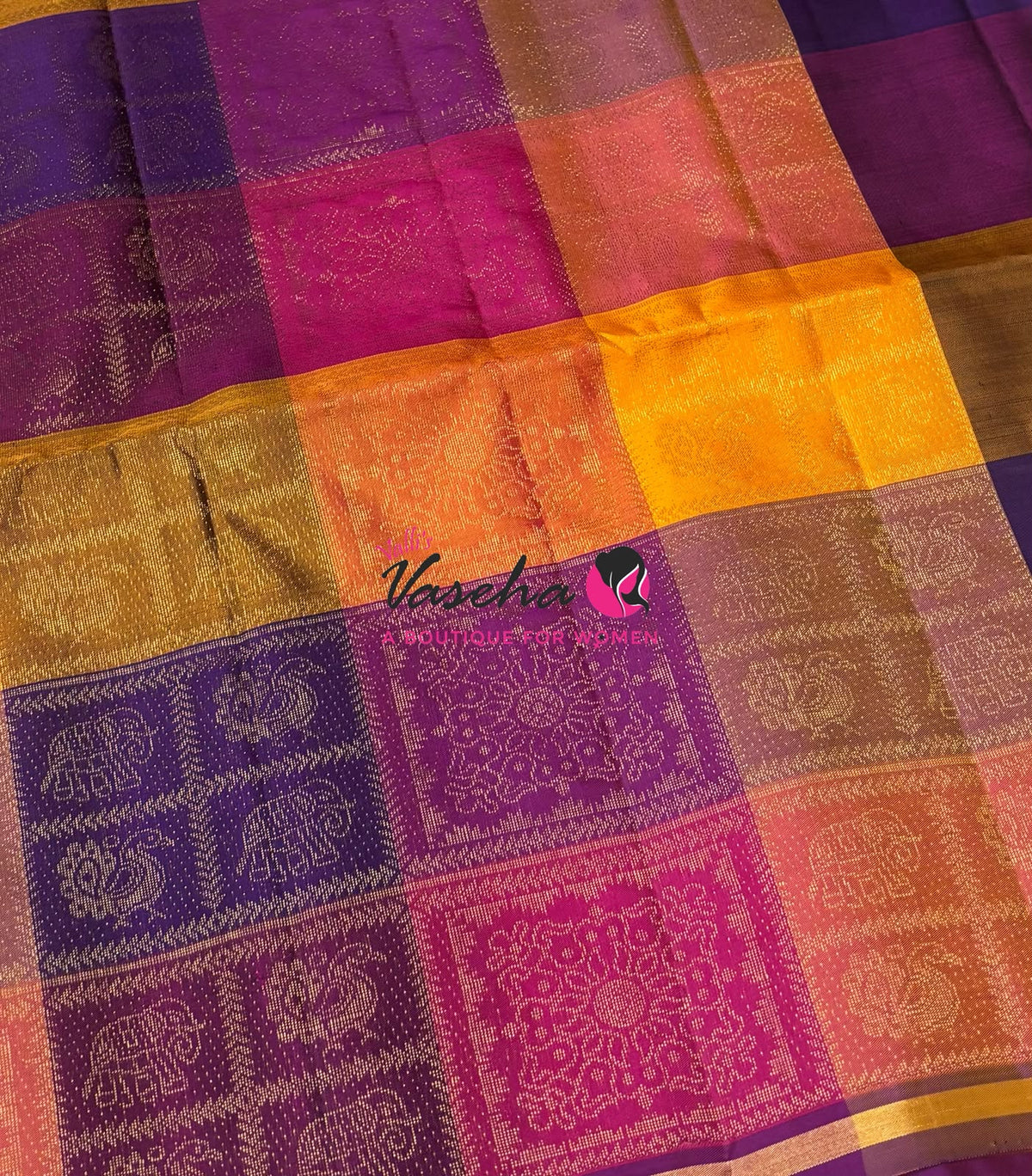Pure Soft Silk Saree - Partly Pallu -  Half & Half Saree - VVPSS088