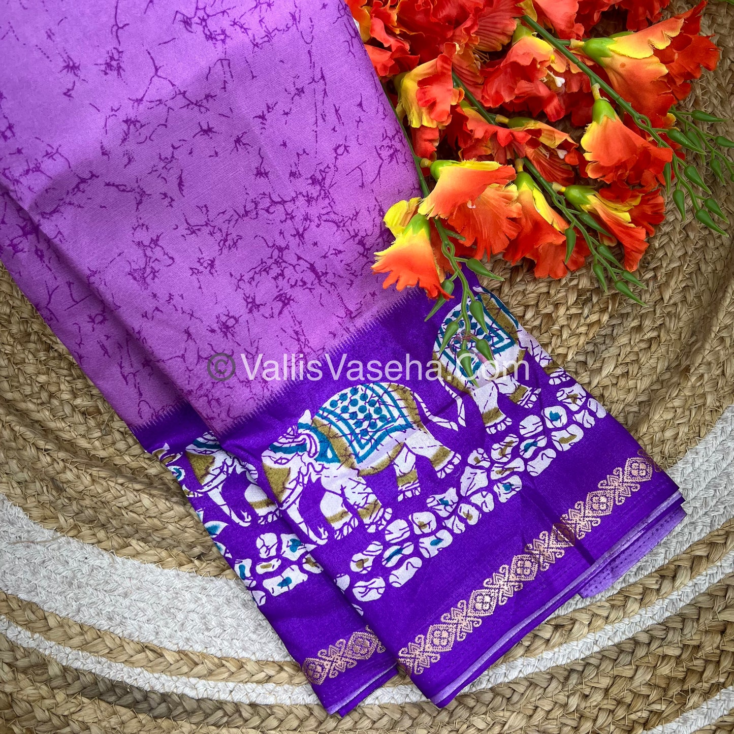 Budget Friendly Sarees - Casual Wear Sarees - Crackle Silk - VVCS002