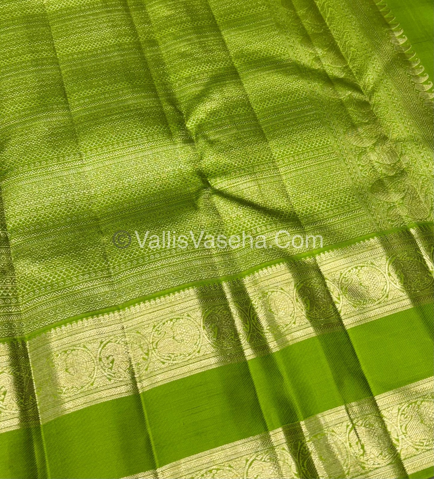 Pure Vintage Korvai Kanchipuram Silk Saree - Purple & Green Combo - VVPS039
