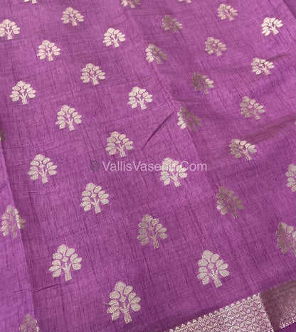 Semi Tussar Silk Saree - Onion Pink Shade - VVSTS009