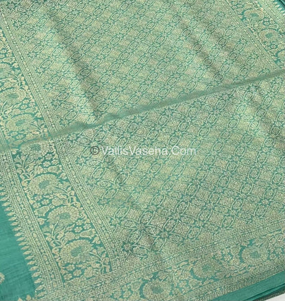 Banarasi - Heritage Silk - Semi Kathan Silk - Pistal Green Shade- VVBHS004