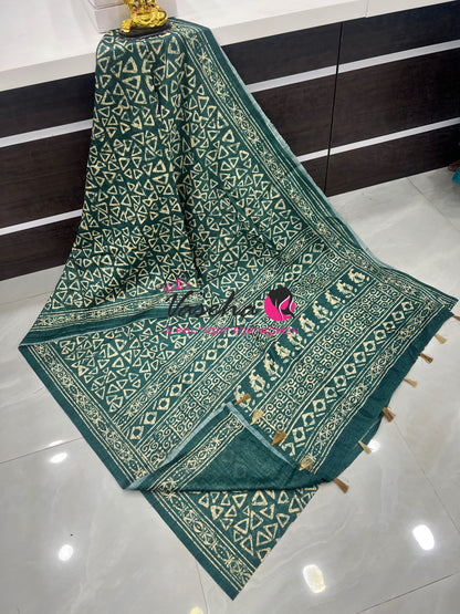 Art Tussar / Art Silk - Green Shade - VVATS002