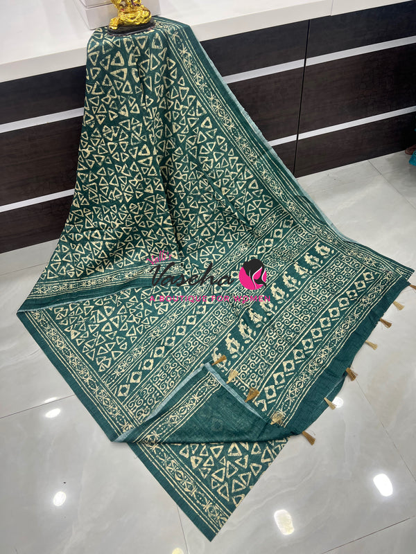 Art Tussar / Art Silk - Green Shade - VVATS005