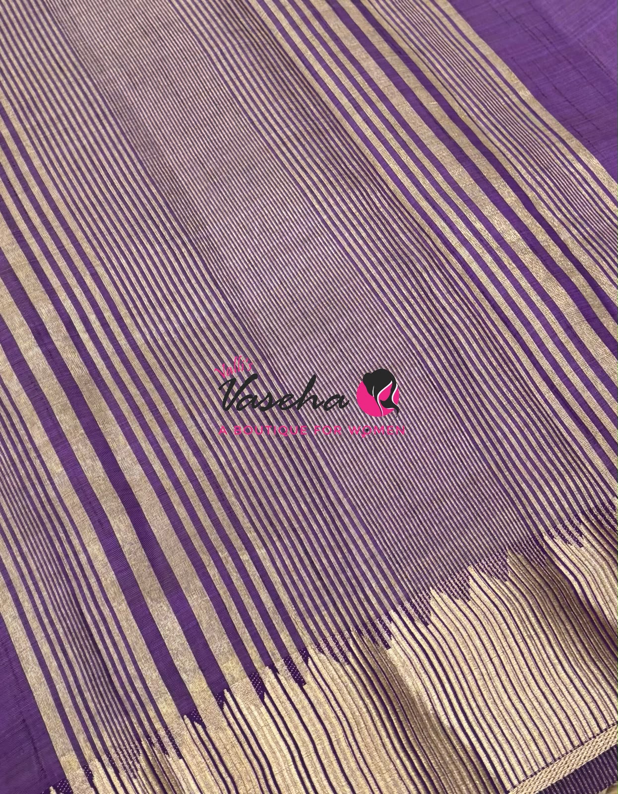 Semi Tussar Silk Saree | Purple  Shade |VVSTS051